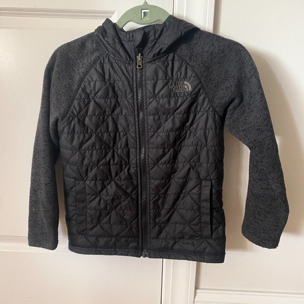 North Face Kids Mixed Media Zip Up Hooded Jacket